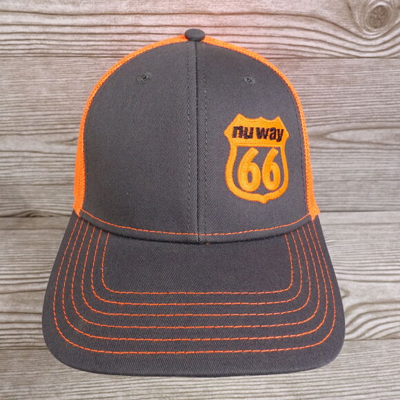 NU WAY 66 LOGO ADJUSTABLE MESH SNAPBACK BASEBALL HAT CAP - Picture 1 of 8